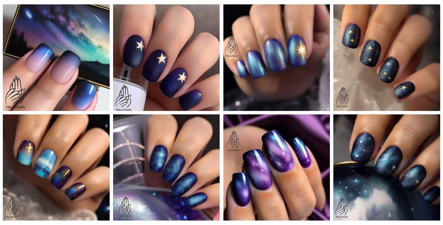 Galaxy nails generated by NeuroNails