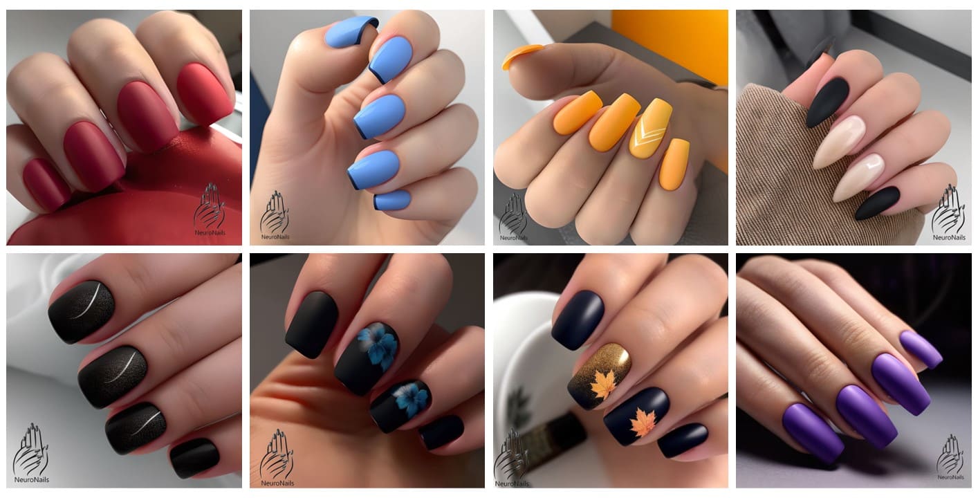 Matte nails generated by NeuroNails