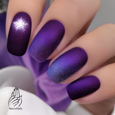 Purple gradient with bright white star