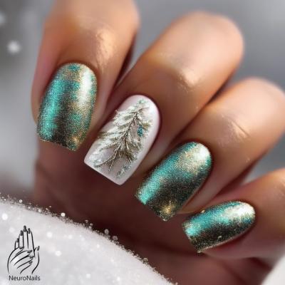 Winter print on nails