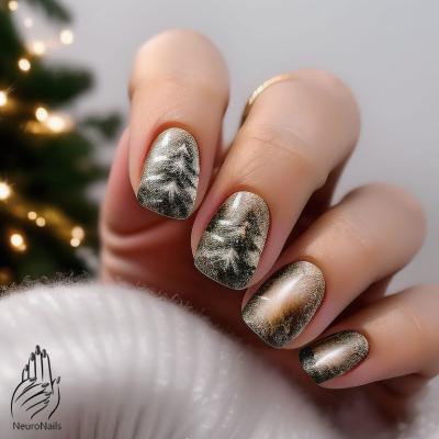 Winter forest on nails