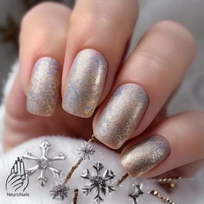 Frosty texture on nails