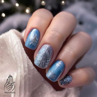 Frosty pattern on nails