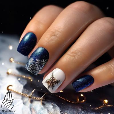 Snow patterns on nails