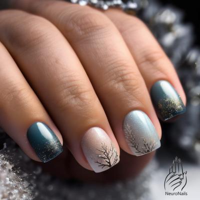 Winter landscape on nails
