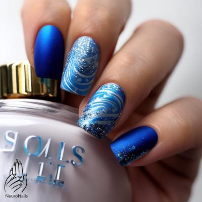 Winter Nail Designs with Swirl Patterns