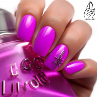 Neon manicure in pink tones