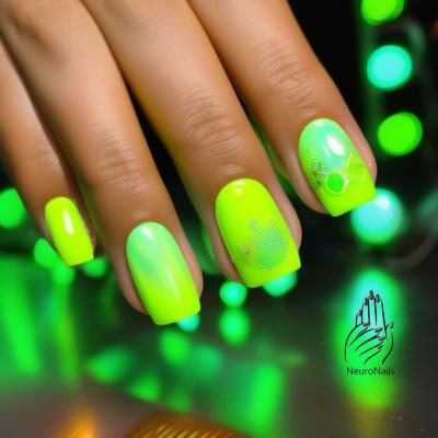 Neon manicure - image by NeuroNails