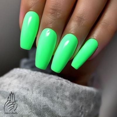 Long neon nails