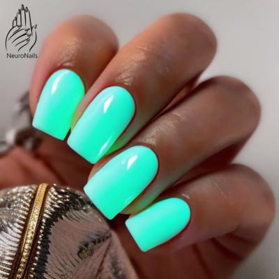 Neon turquoise nails