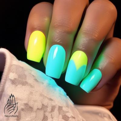 Neon nail design by NeuroNails