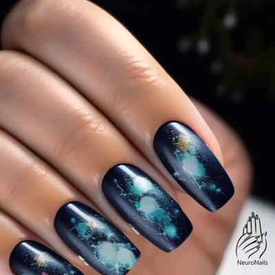 Космический дизайн ногтей с планетами
