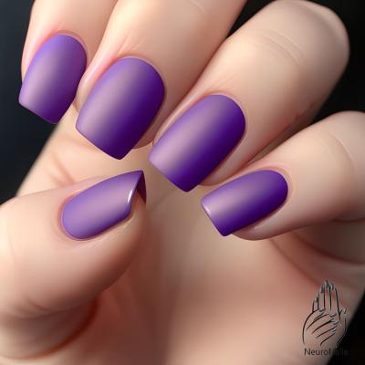 Матовый дизайн ногтей фиолетовых оттенков